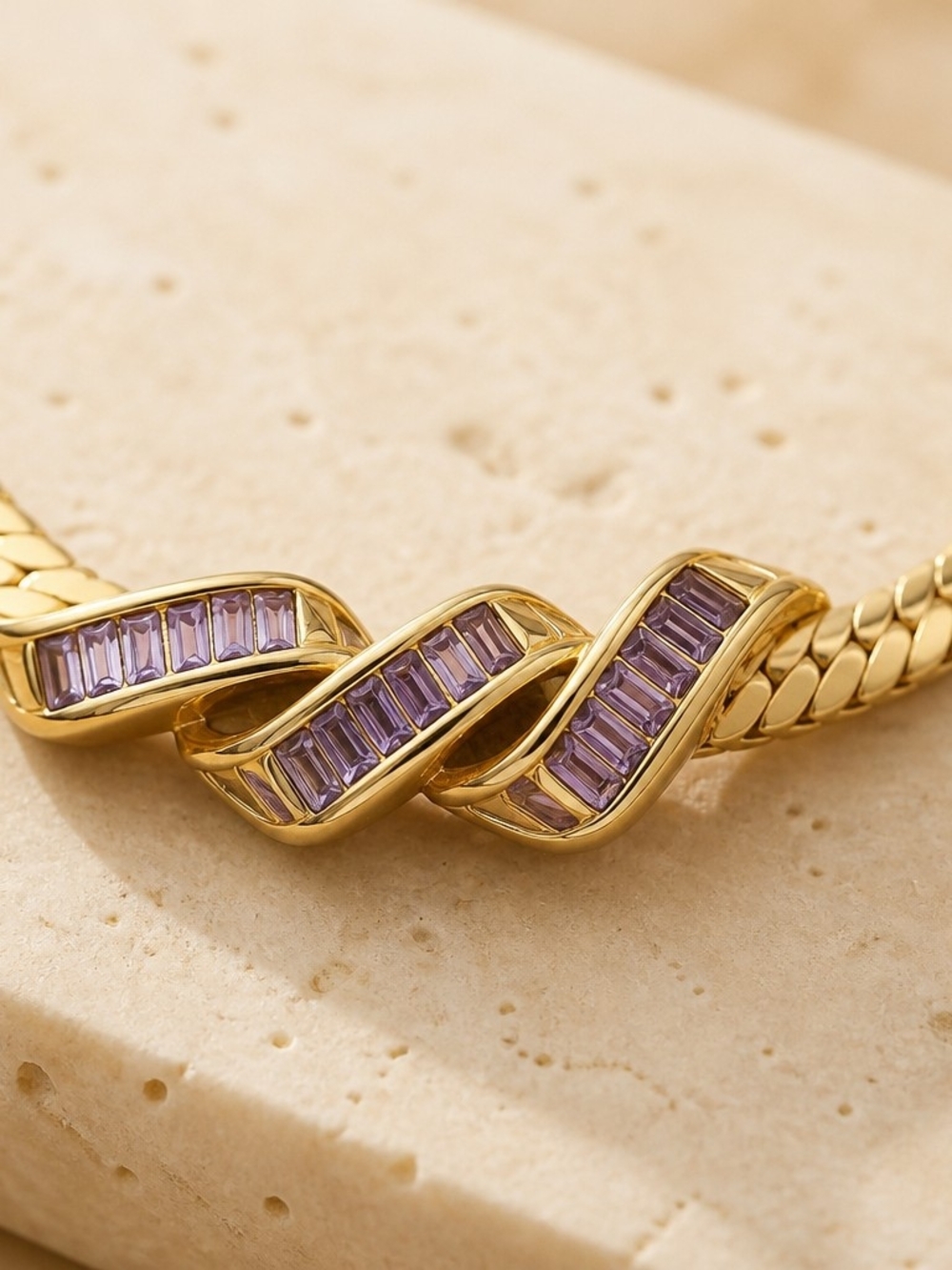 Swarovski Hinged bracelet & necklace set vintage - Picture 4 of 12